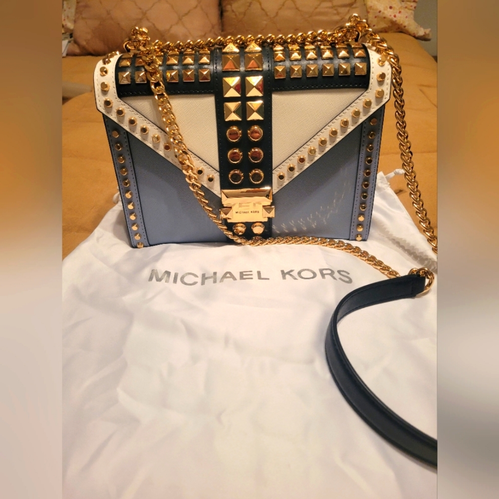 Michael Kors Studded Whitney Crossbody Shoulder Handbag